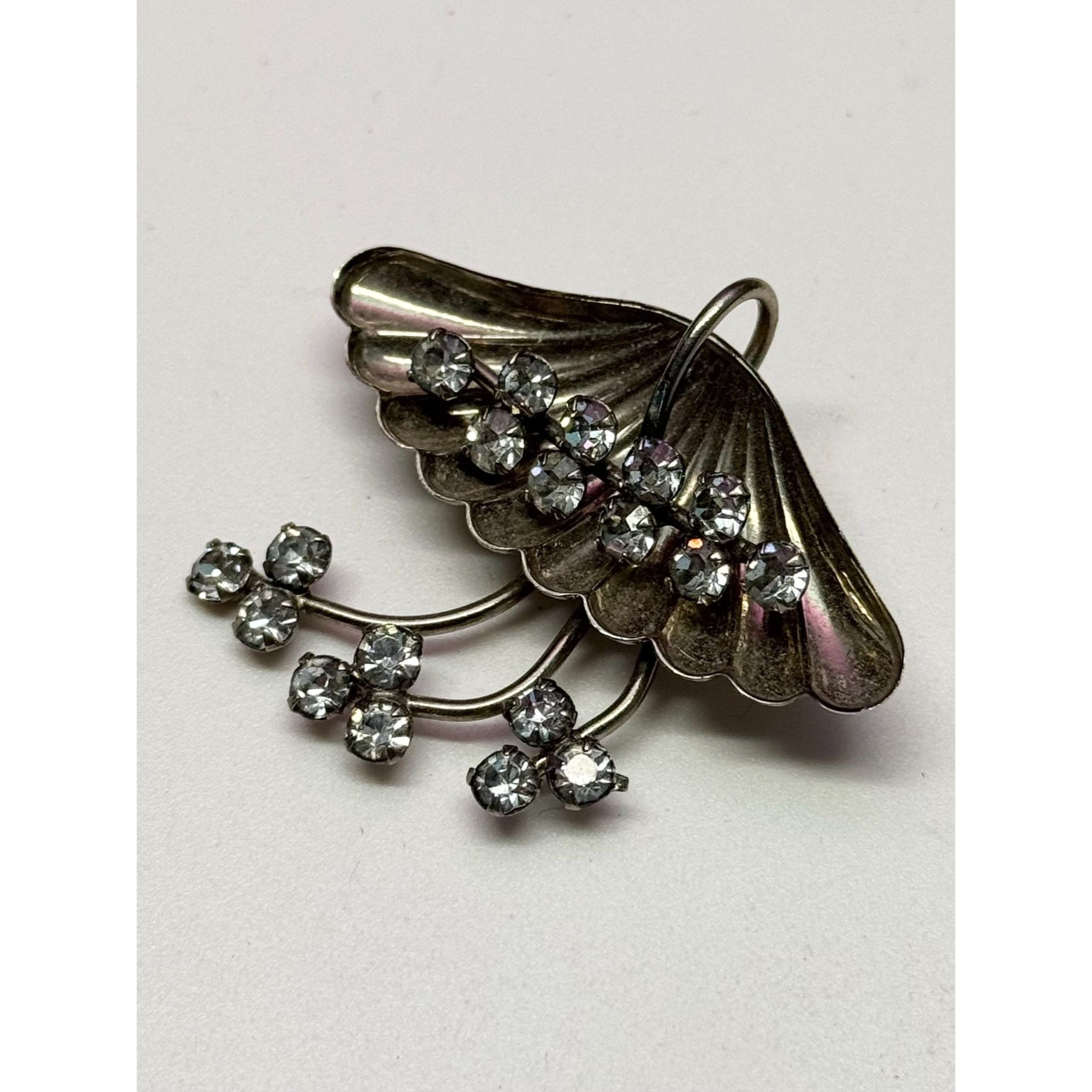 Vintage Vintage silver rhinestone brooch pin pendant Size ONE SIZE - 3 Thumbnail