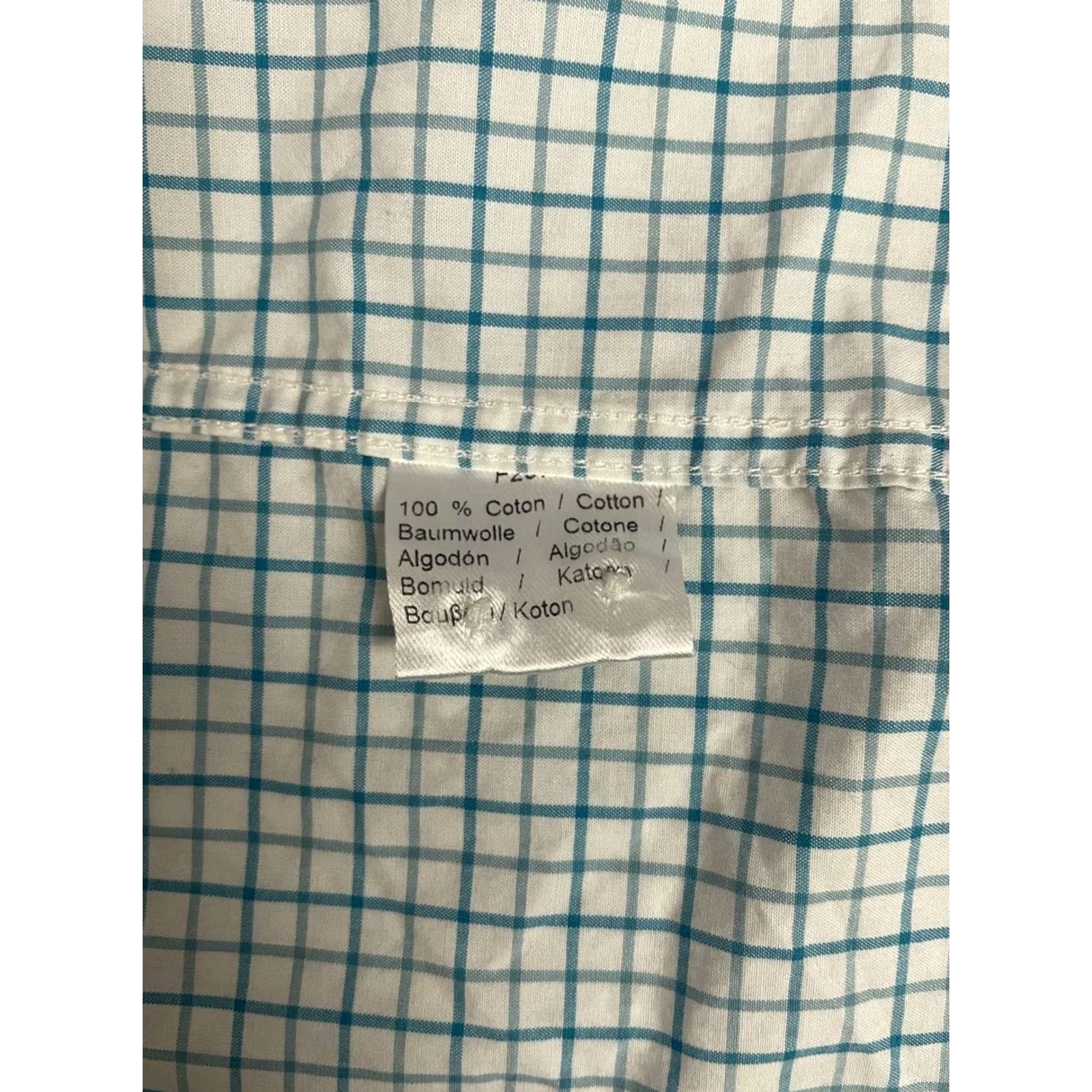 Lacoste Lacoste Button-Down Shirt Mens 44 Blue & White Gingham Pattern Regular-Fit Shirt Size US XXL / EU 58 / 5 - 5 Thumbnail