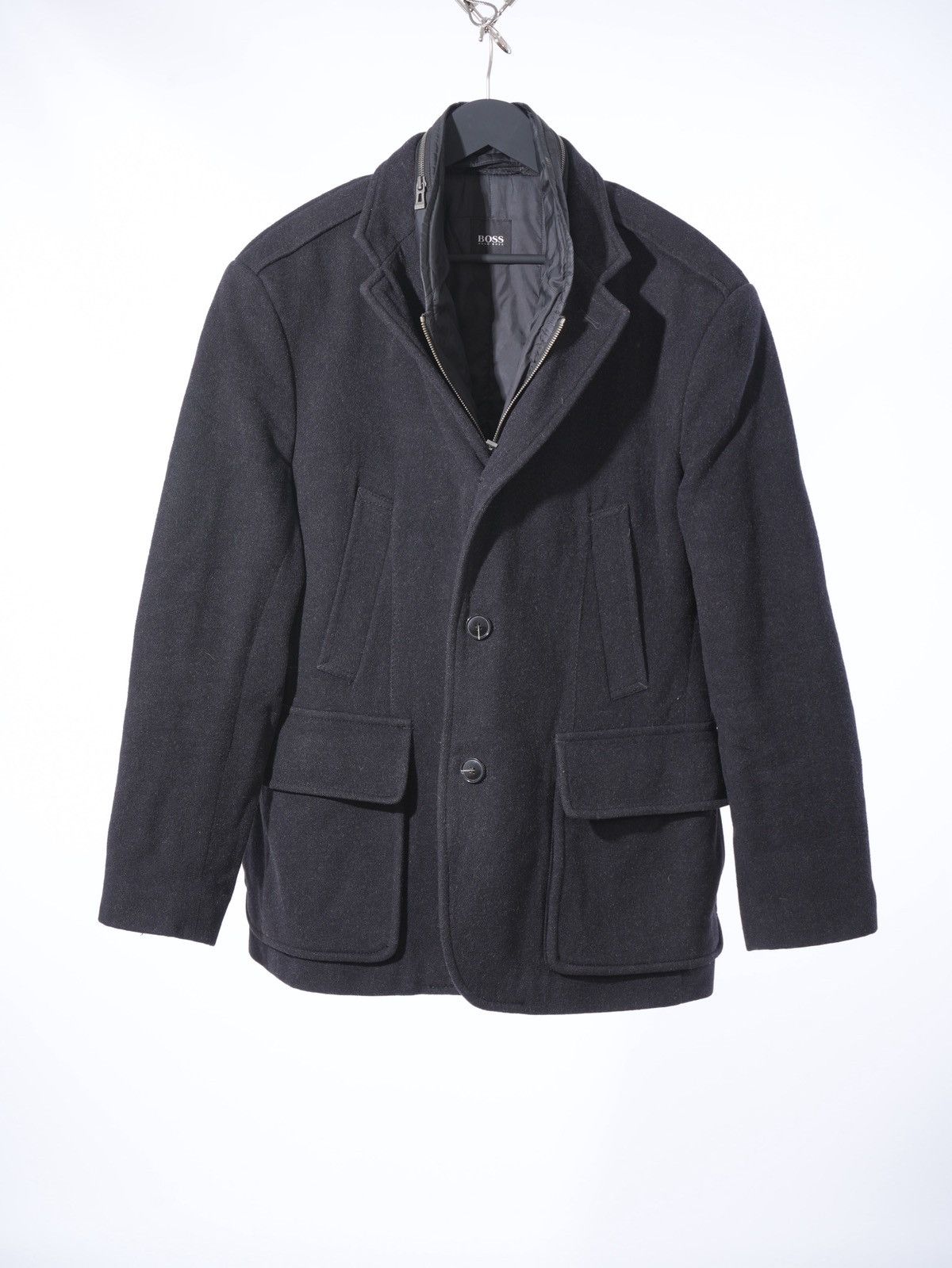 Hugo Boss Hugo Boss Wool & Cashmere Heavy Coat Zip 54 Size US L / EU 52-54 / 3 - 2 Thumbnail