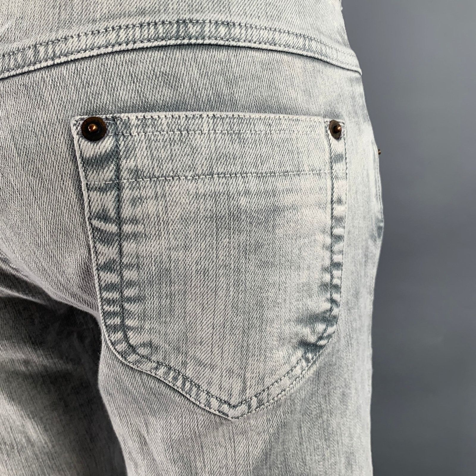Maison Margiela MAISON MARTIN MARGIELA Size M Grey Cotton Blend Skinny Jeans Size 30" / US 8 / IT 44 - 3 Thumbnail