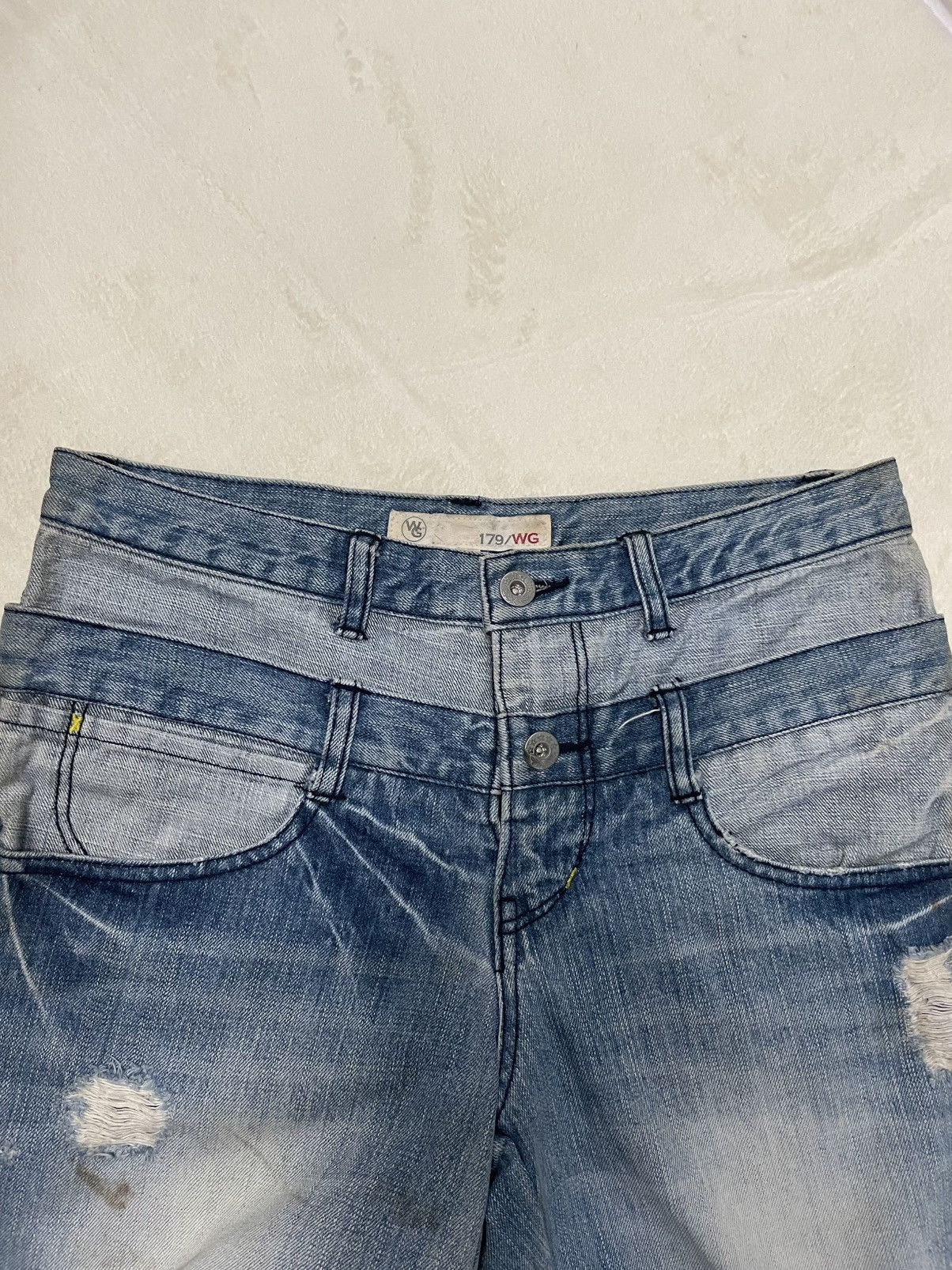 Japanese Brand Vintage WG Japanese Brand Double Waist Denim Jeans Size US 30 / EU 46 - 18 Thumbnail
