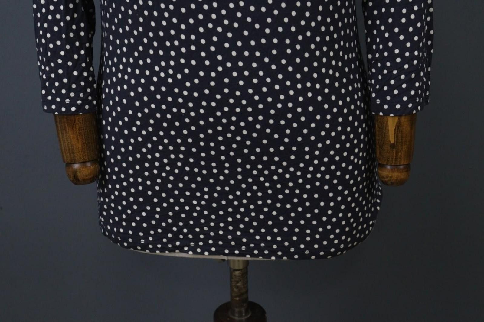 Designer Weekend Max Mara Navy White Stretchable Pullover Tunic Top Size M / US 6-8 / IT 42-44 - 3 Thumbnail