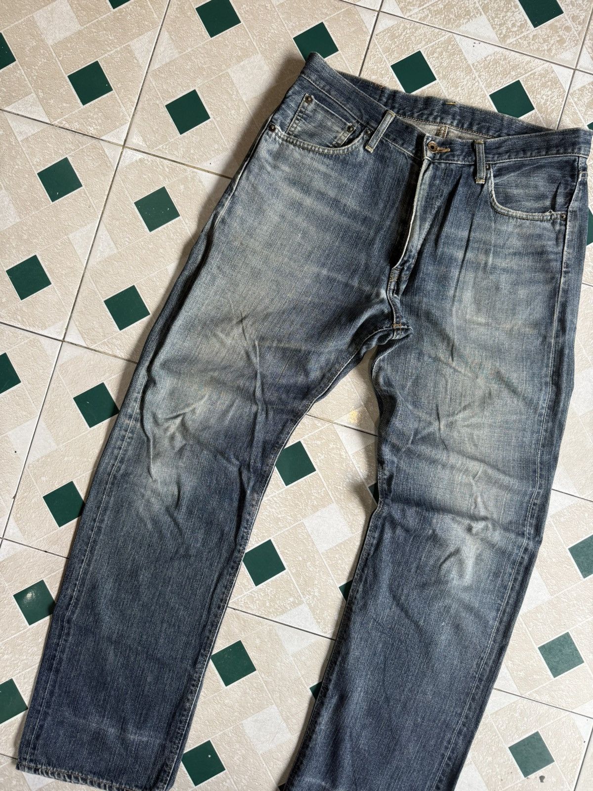 Edwin 90’s EDWIN 505ZX RARE JAPANESE POCKET LOGO RETRO DENIM PANTS Size US 34 / EU 50 - 9 Thumbnail