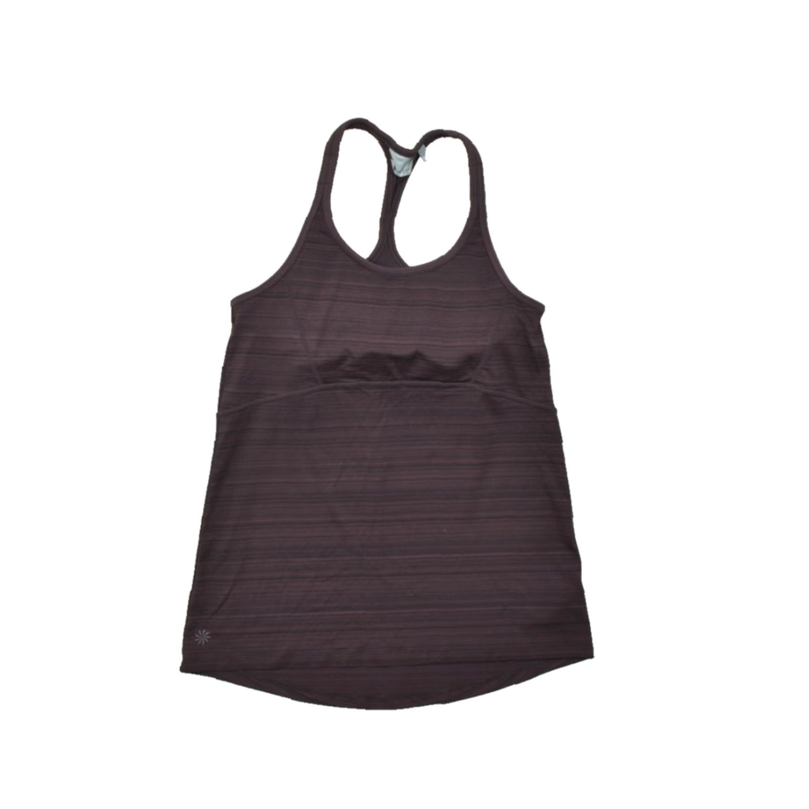 Athleta Athleta Tank XS Purple Striped Racerback Built-in Shelf Bra Polyester Sleeveless Scoop Neck Casual Women Size XS / US 0-2 / IT 36-38 - 2 Thumbnail
