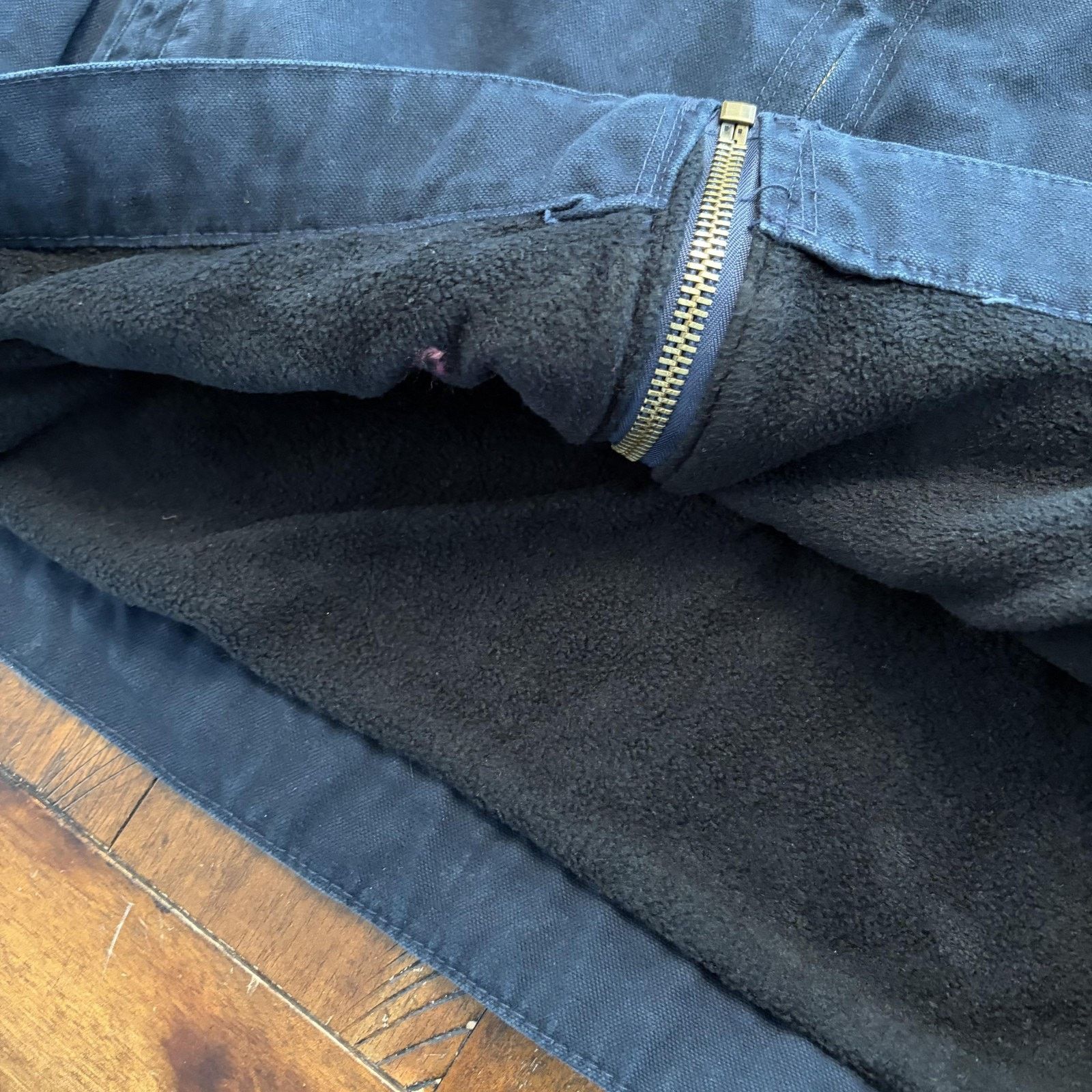 Vintage Berne Bomber Jacket Mens 2XLT Blue Canvas Fleece Lined Size US XXL / EU 58 / 5 - 6 Thumbnail