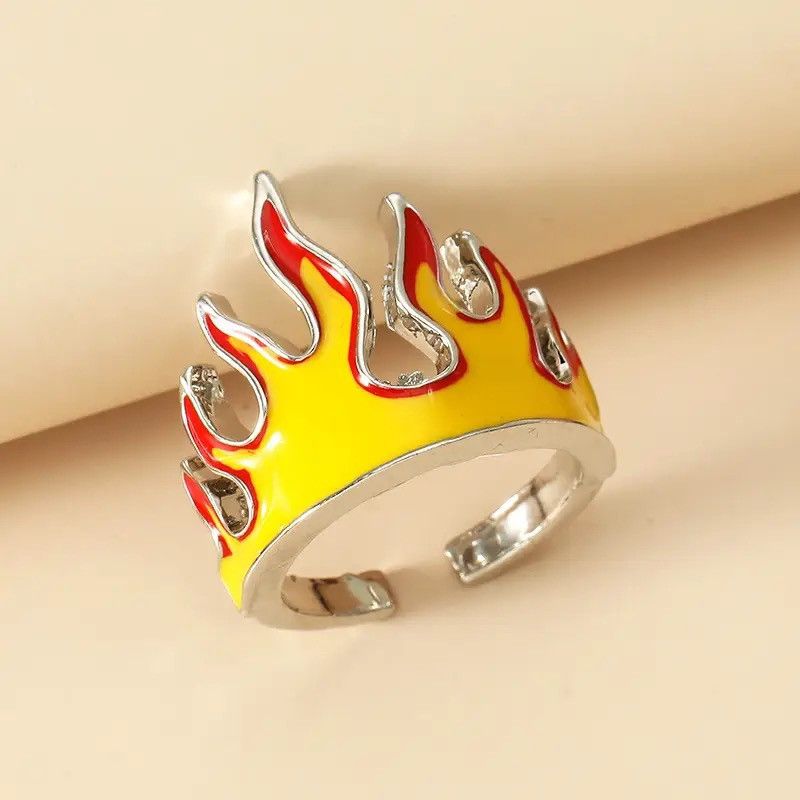 Japanese Brand × Vintage Goth Punk Flame Ring Size ONE SIZE - 2 Thumbnail