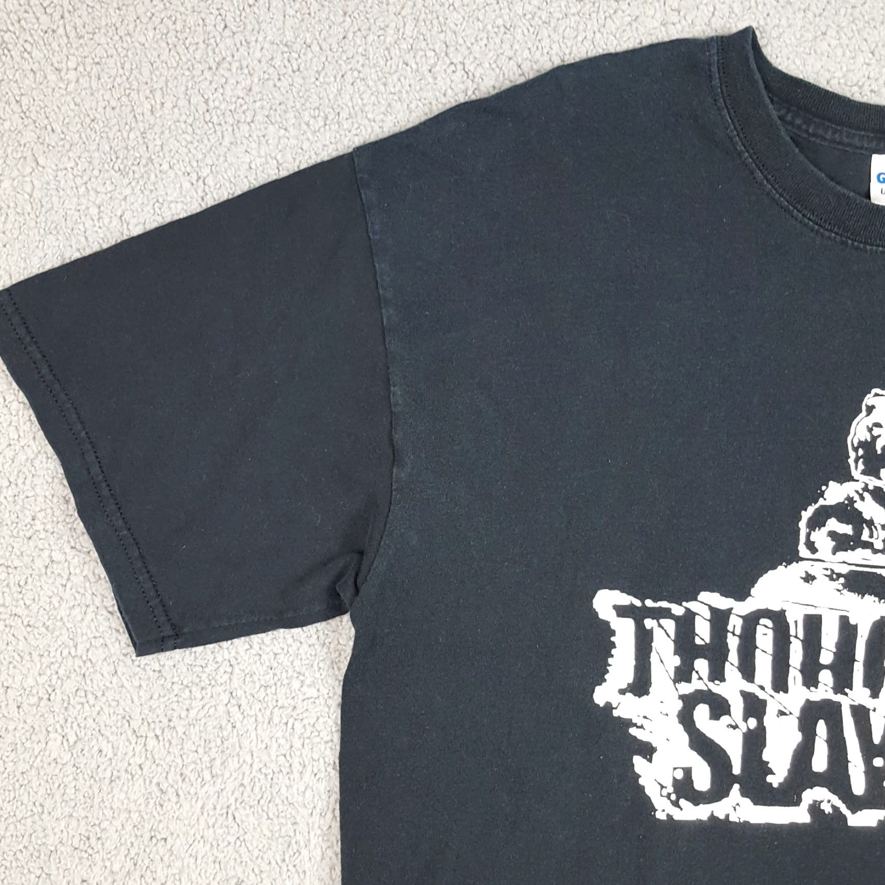 Gildan VINTAGE Gildan T-Shirt Metal Indie Rock Shirt XL Black 00s 90s Grunge Emo Rock Mens Size US XL / EU 56 / 4 - 4 Thumbnail
