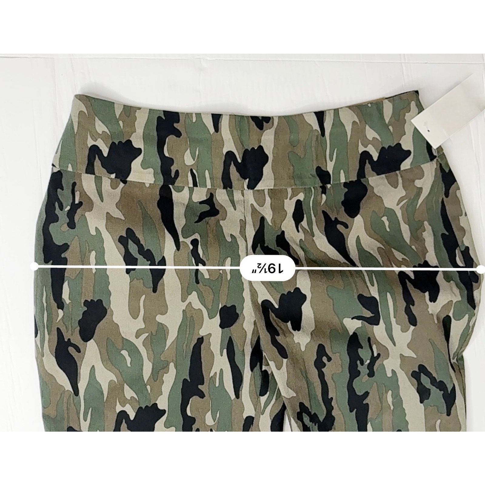 Other Cooper & Ella Green Camo Stretch Pull on Ankle Pants 8 NWT Size 30" / US 8 / IT 44 - 4 Thumbnail