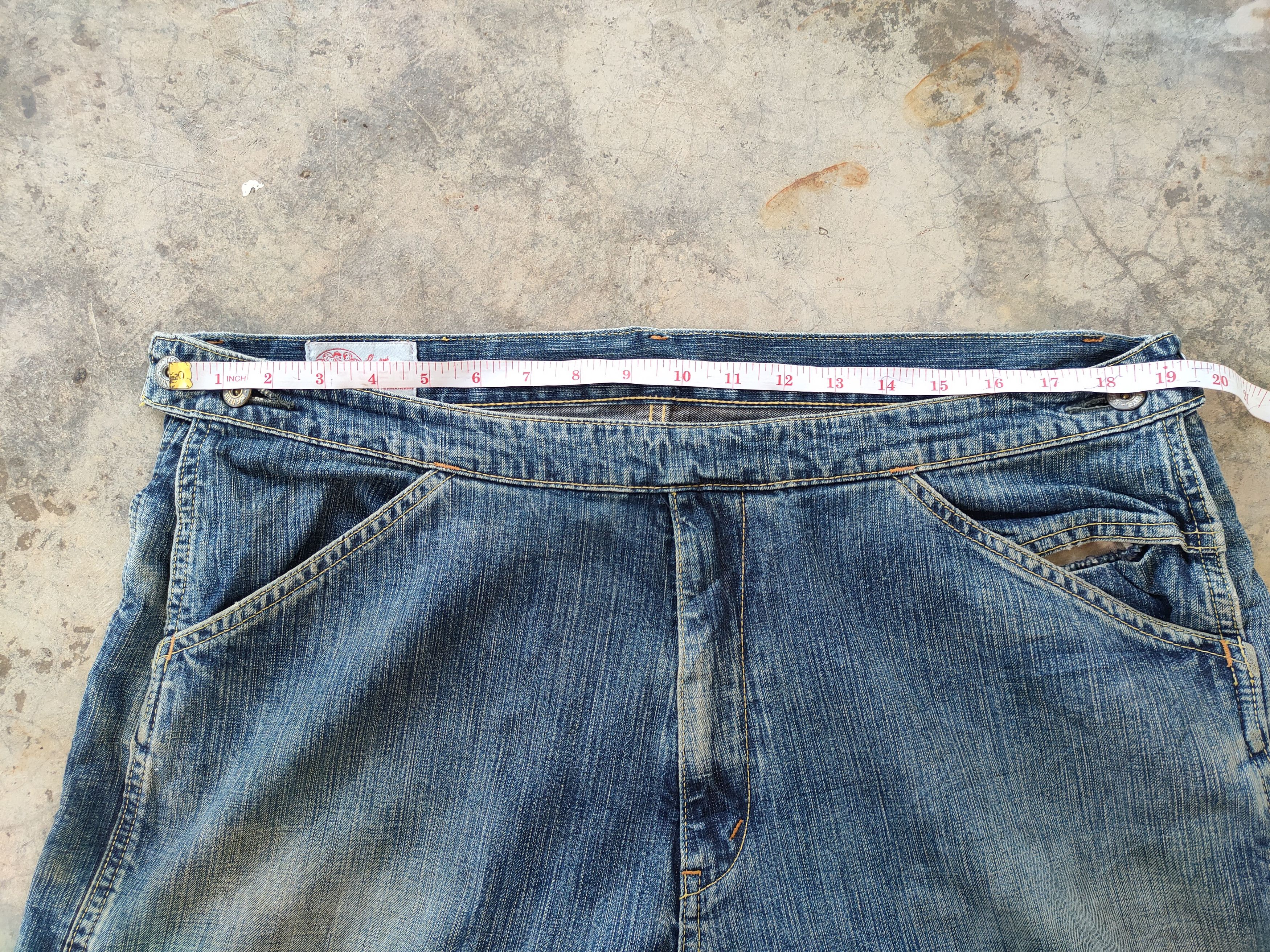 Japanese Brand W38 VINTAGE HECTIC DENIM TALON ZIP FADED RIPPED JEANS PANTS Size US 38 / EU 54 - 9 Thumbnail