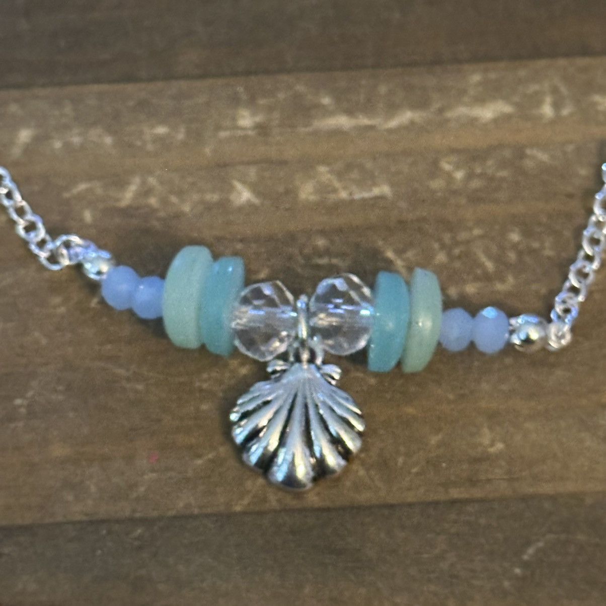 Other Silver tone sea glass clamshell pendant necklace Size ONE SIZE - 3 Thumbnail