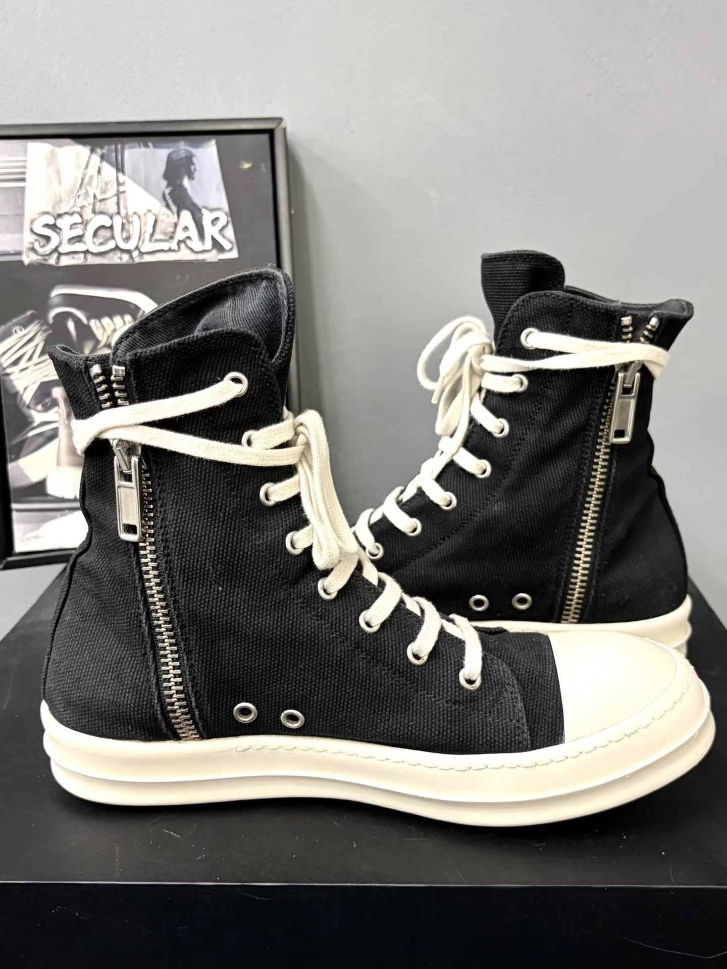 Rick Owens Rick Owens Drkshdw Jumbo High-Top Sneakers K34 Size US 7 / EU 40 - 6 Thumbnail