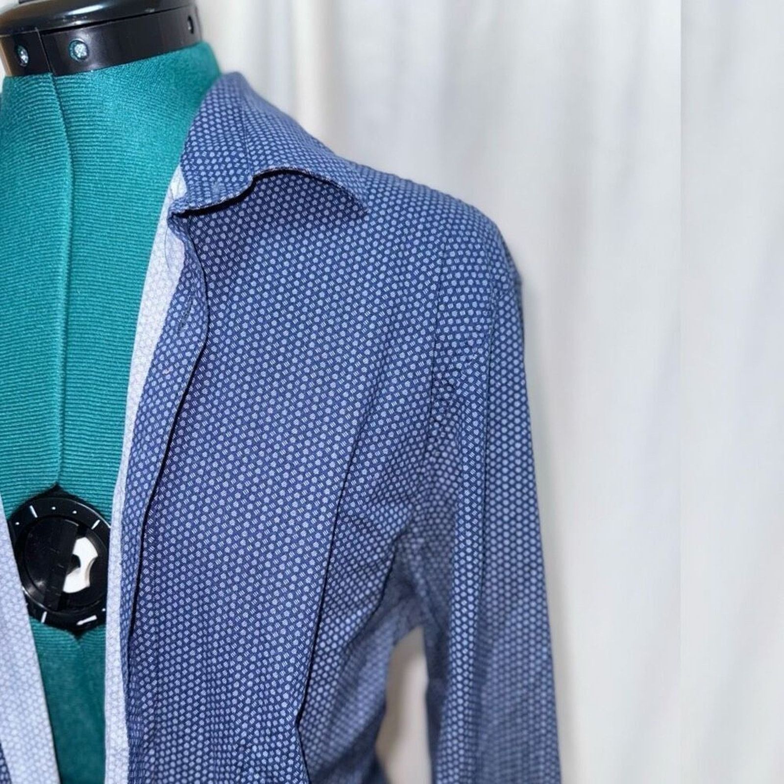 Other Lufian Elegant Blue Slim Fit Button Front Shirt | Sz L Size US L / EU 52-54 / 3 - 3 Thumbnail
