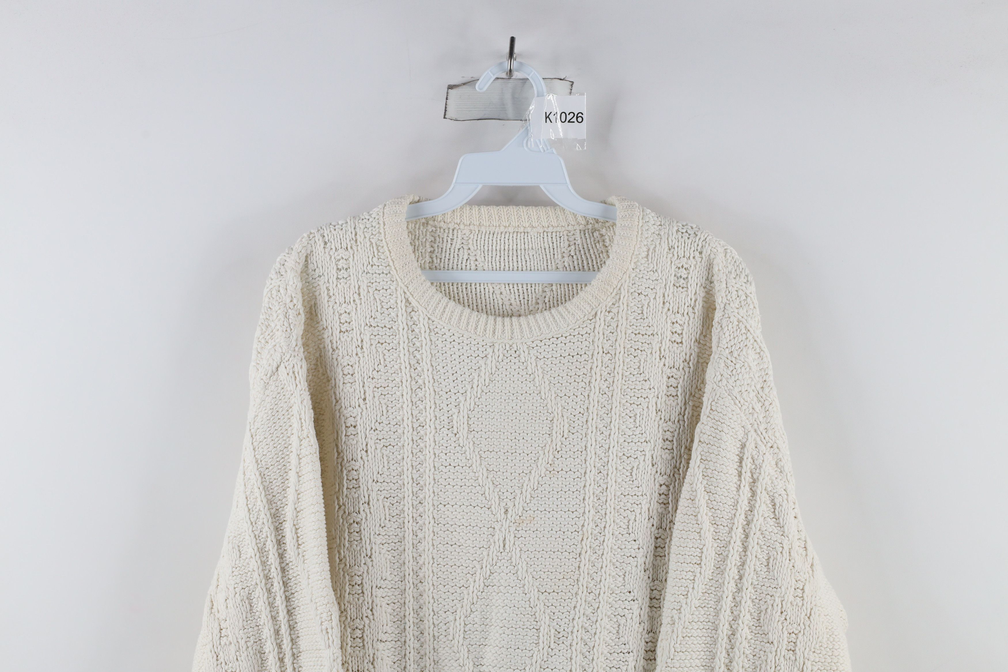 Vintage Vintage 90s Streetwear Chunky Cable Knit Fisherman Sweater Size XL / US 12-14 / IT 48-50 - 2 Thumbnail
