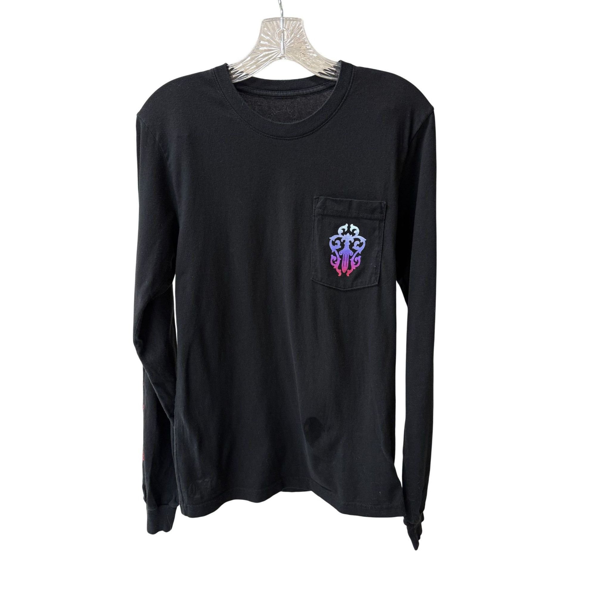 Chrome Hearts Chrome Hearts Black Long Sleeve Shirt With Pocket & Colorful Size US S / EU 44-46 / 1 - 1 Thumbnail