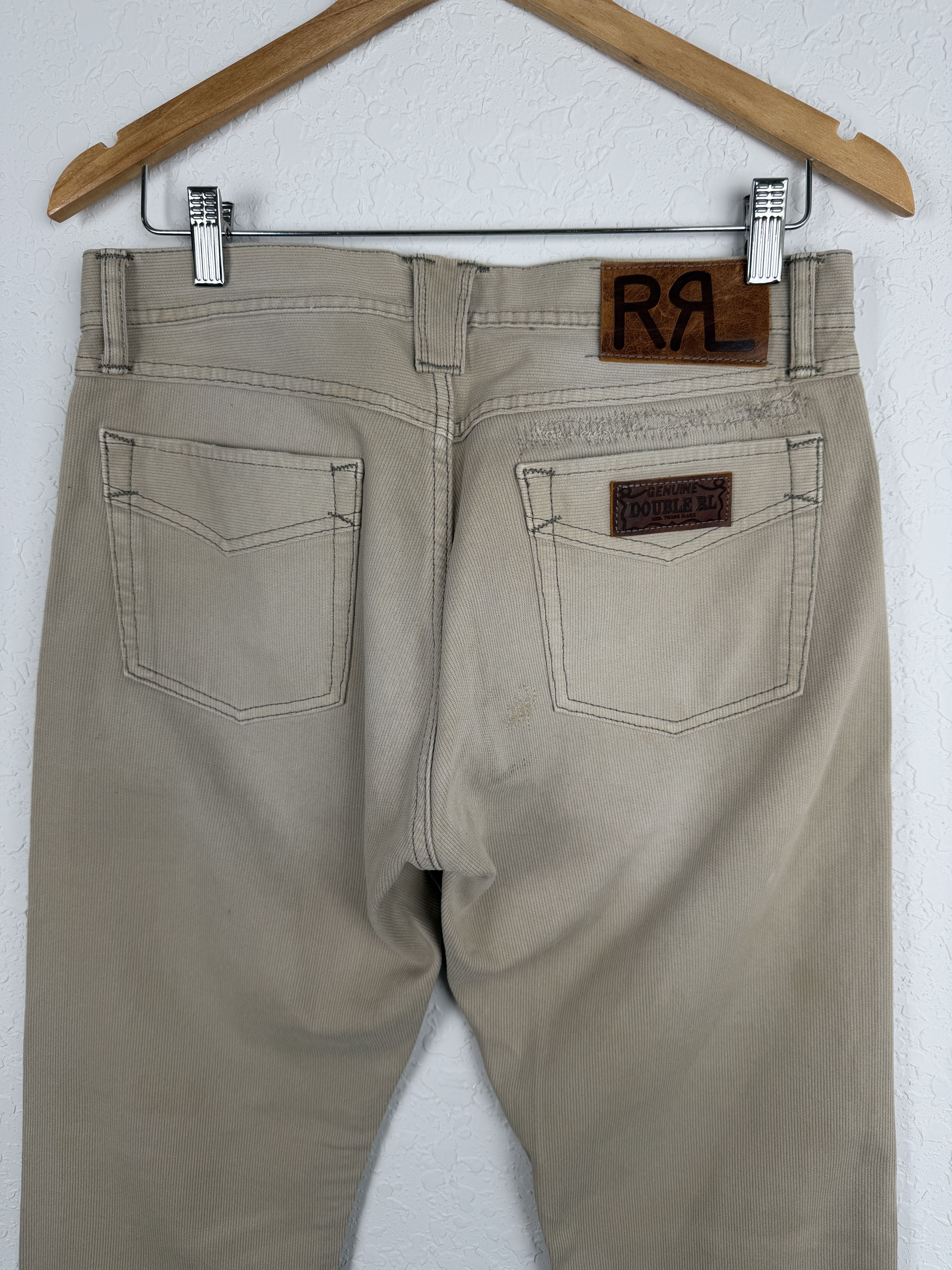 RRL Ralph Lauren Slim Fit Repaired Bedford Cord Pants Size US 30 / EU 46 - 3 Thumbnail