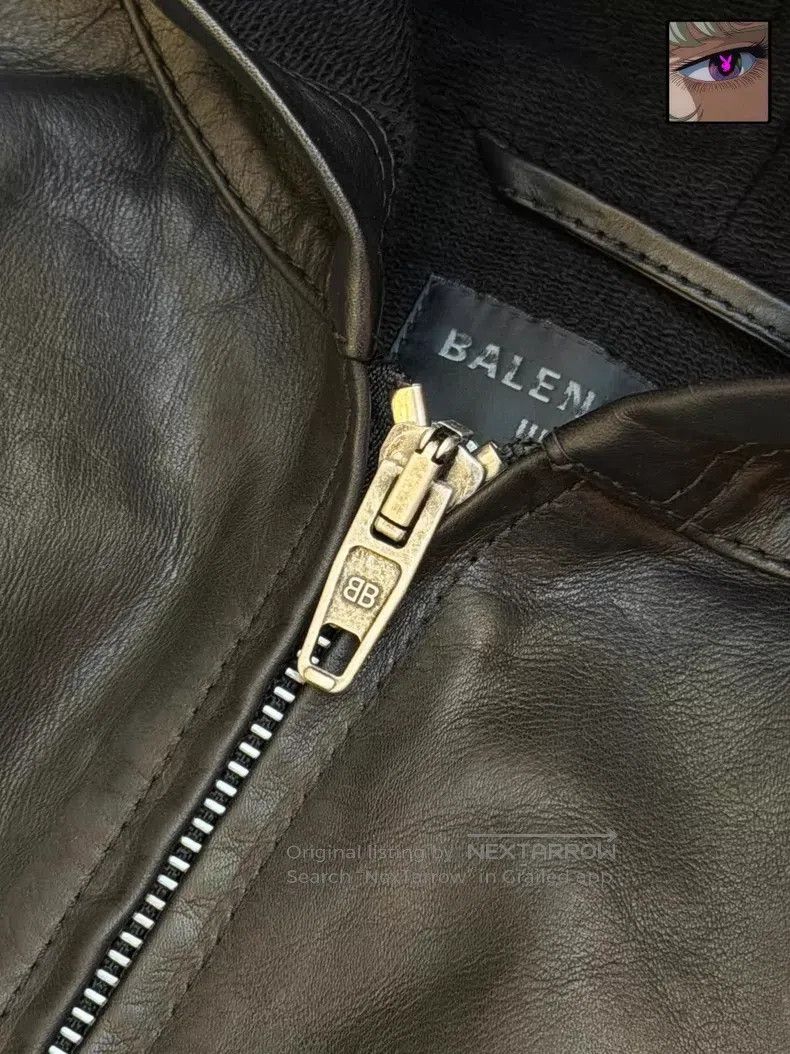 Balenciaga Balenciaga Solid color hooded zippered long sleeve leather Size US XS / EU 42 / 0 - 4 Thumbnail