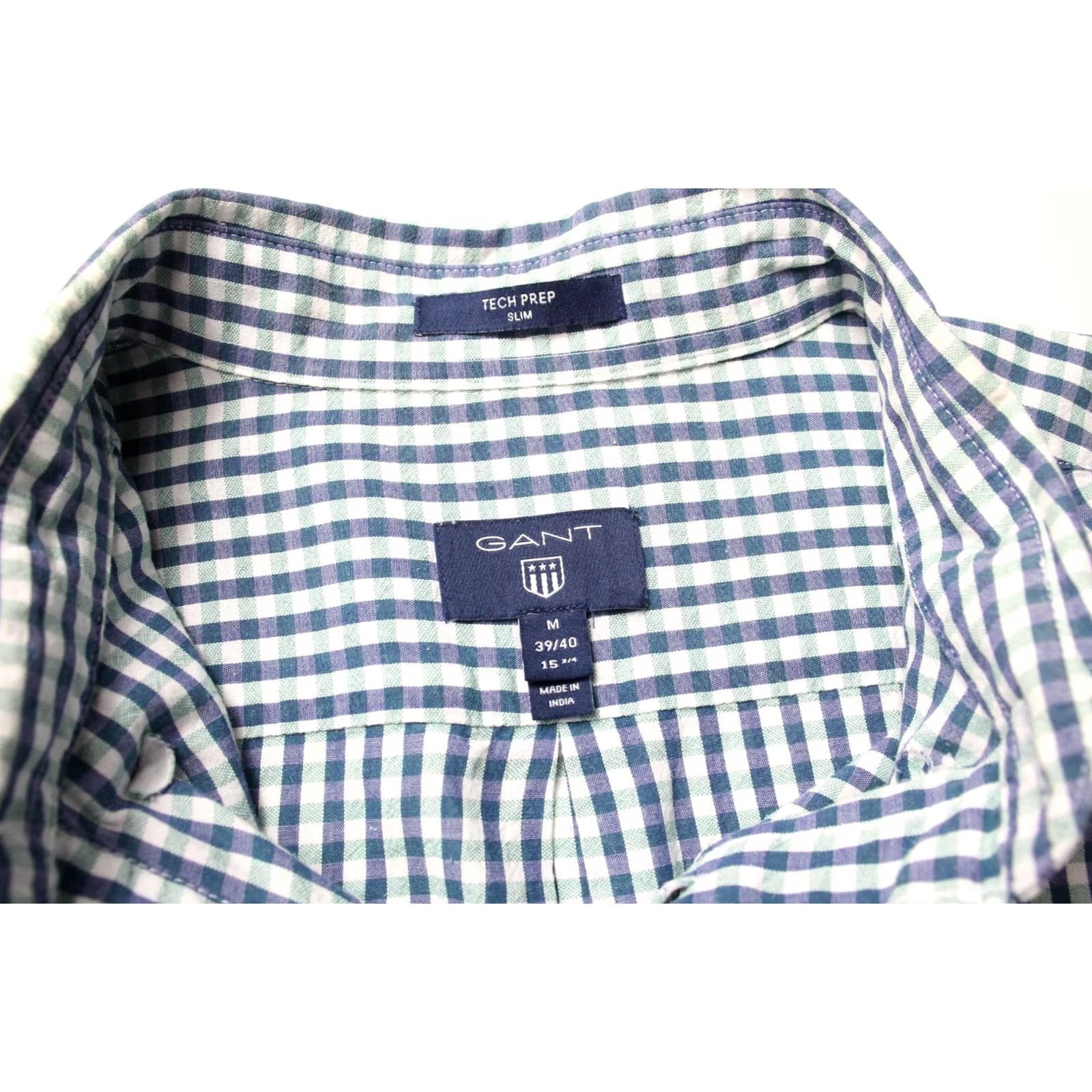 Gant GANT Tech Prep Slim Shirt Men MEDIUM Check Logo Button-Down Collar Size US M / EU 48-50 / 2 - 7 Thumbnail