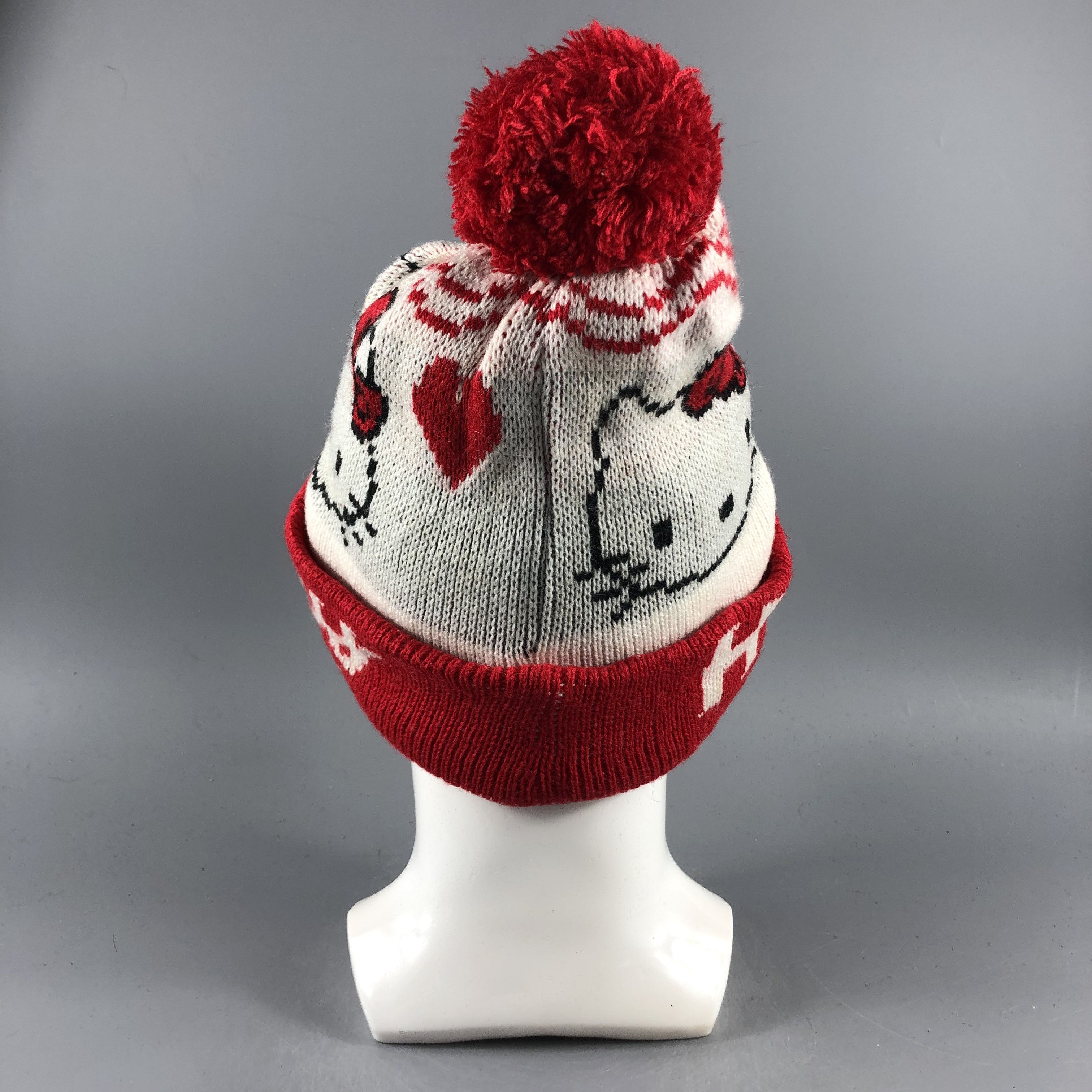 Anime × Japanese Brand × Vintage Hello Kitty Bobble Beanie Snow Hat Snow Cap -D485 Size ONE SIZE - 2 Thumbnail