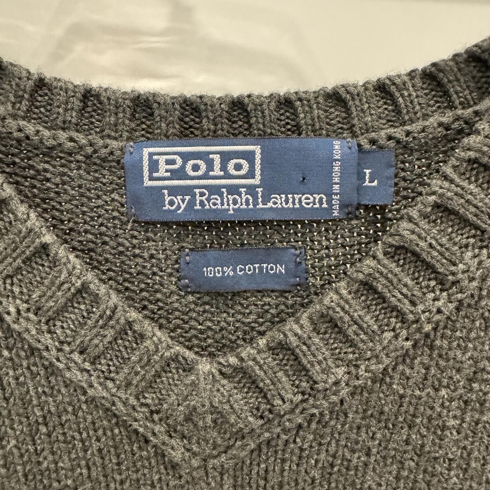 Polo Ralph Lauren Polo Ralph Lauren Men's V-Neck Vest Gray Wool Blend-Large Size US L / EU 52-54 / 3 - 4 Thumbnail