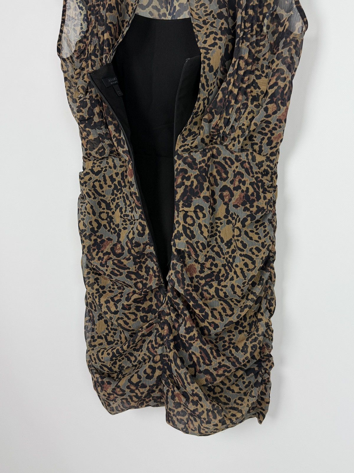 Allsaints Allsaints Hali Halftone Cheetah Ruffled Mini Dress US6 EU38 Size M / US 6-8 / IT 42-44 - 6 Thumbnail