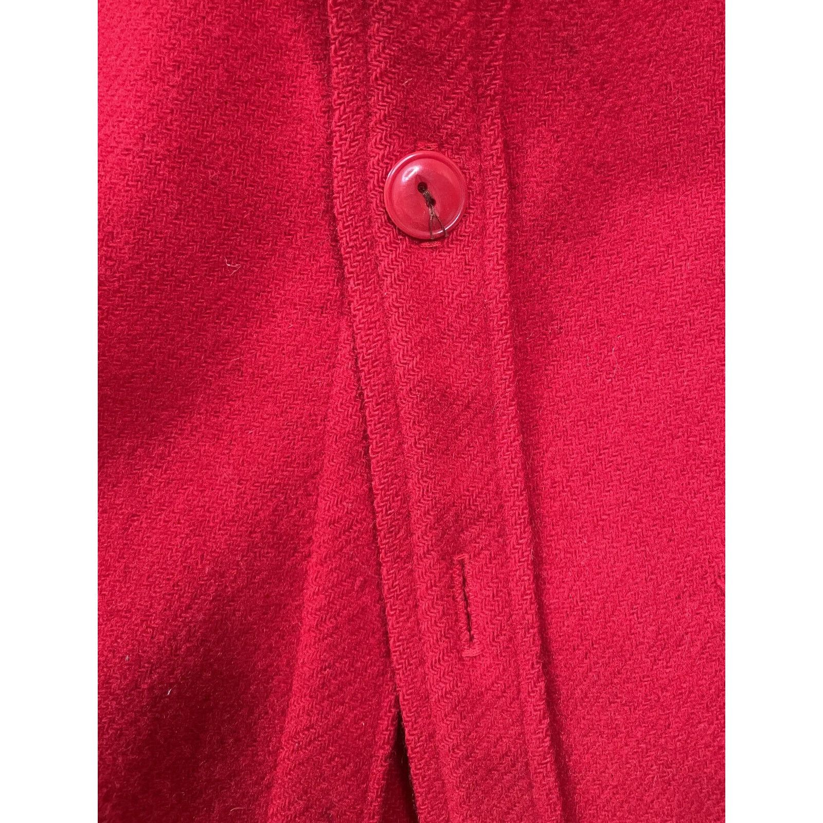 Ralph Lauren Ralph Lauren Country Red Wool Button Front Shirt Jacket 14 Size XL / US 12-14 / IT 48-50 - 7 Thumbnail