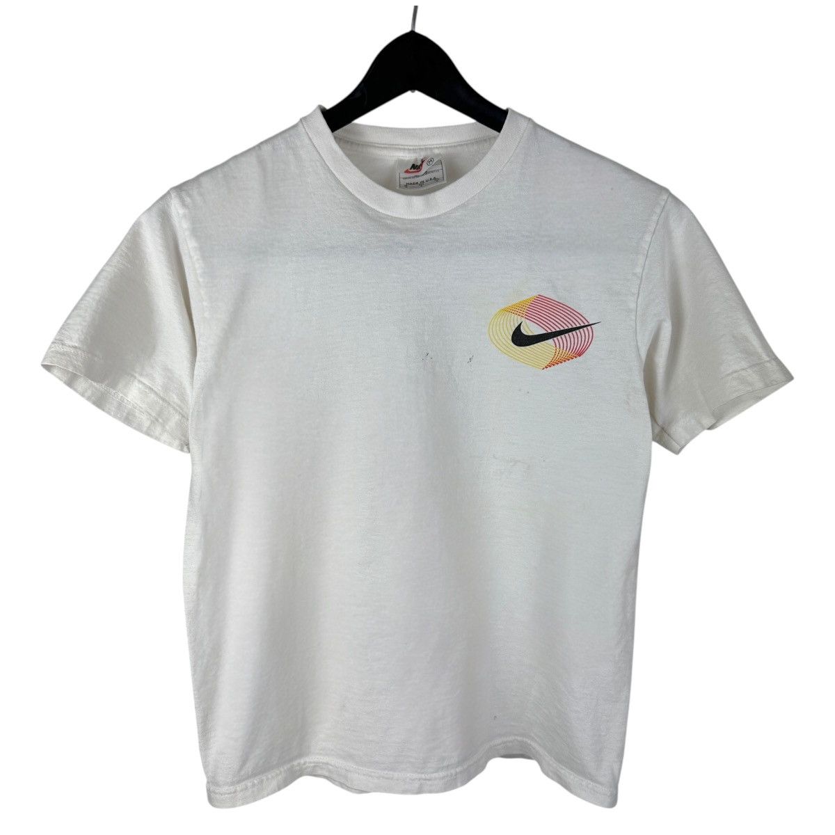 Nike × Vintage Vintage 90s Nike White Tag Swoosh Double Sided Shirt Size US XS / EU 42 / 0 - 1 Thumbnail