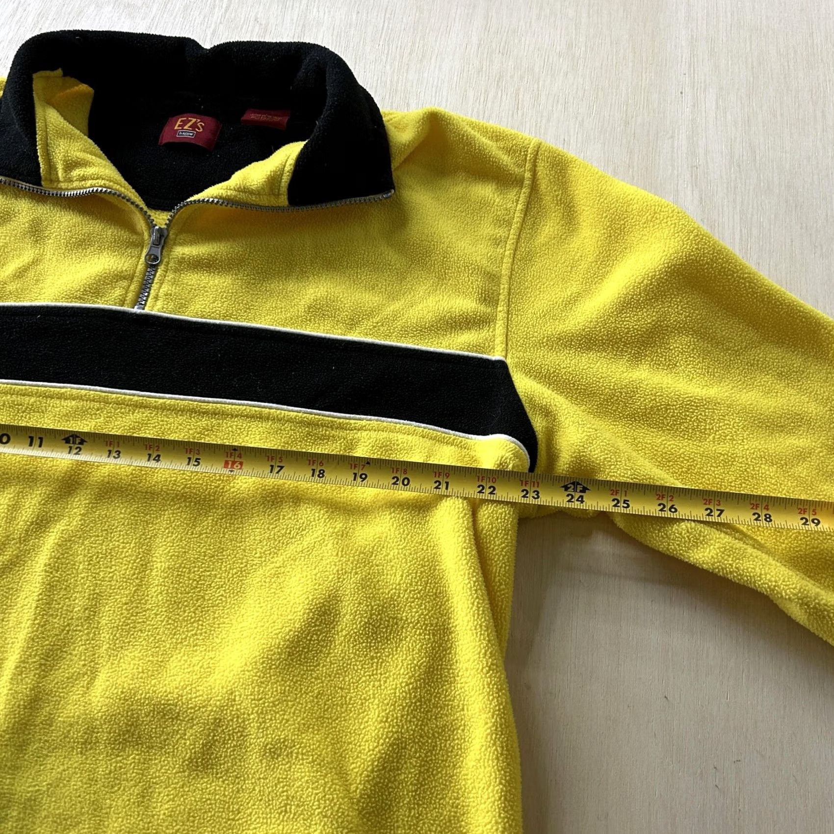 Haggar Y2K Haggar Sweatshirt Mens Large Yellow Fleece 1/4 Zip Pullover Stripe Size US L / EU 52-54 / 3 - 3 Thumbnail