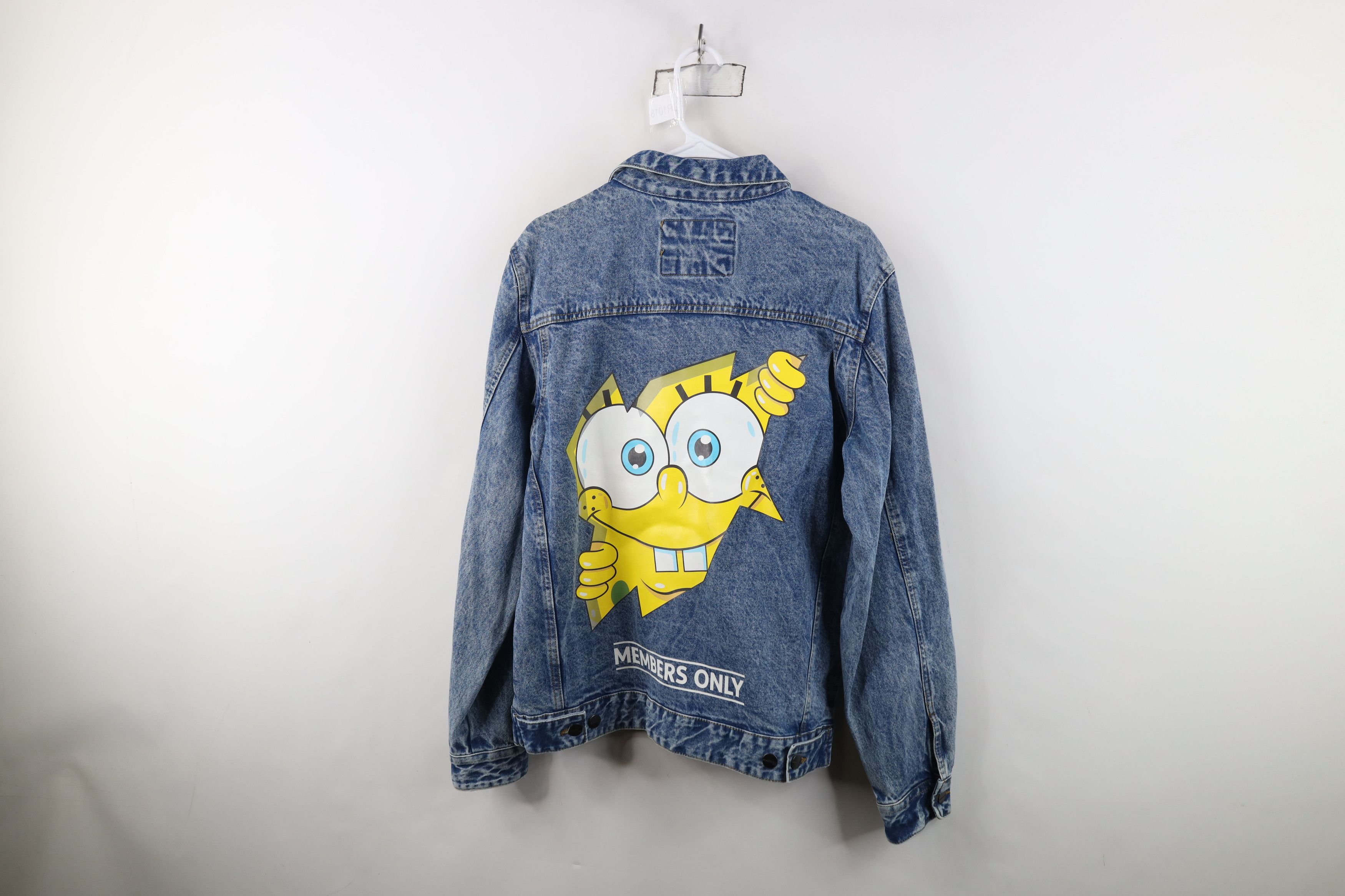 Vintage New Members Only x Nickelodeon Squarepants Denim Jacket Size US M / EU 48-50 / 2 - 14 Thumbnail