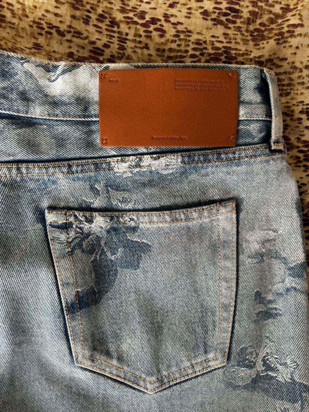 Off-White Off-White Printed Denim Jeans Size US 32 / EU 48 - 4 Thumbnail