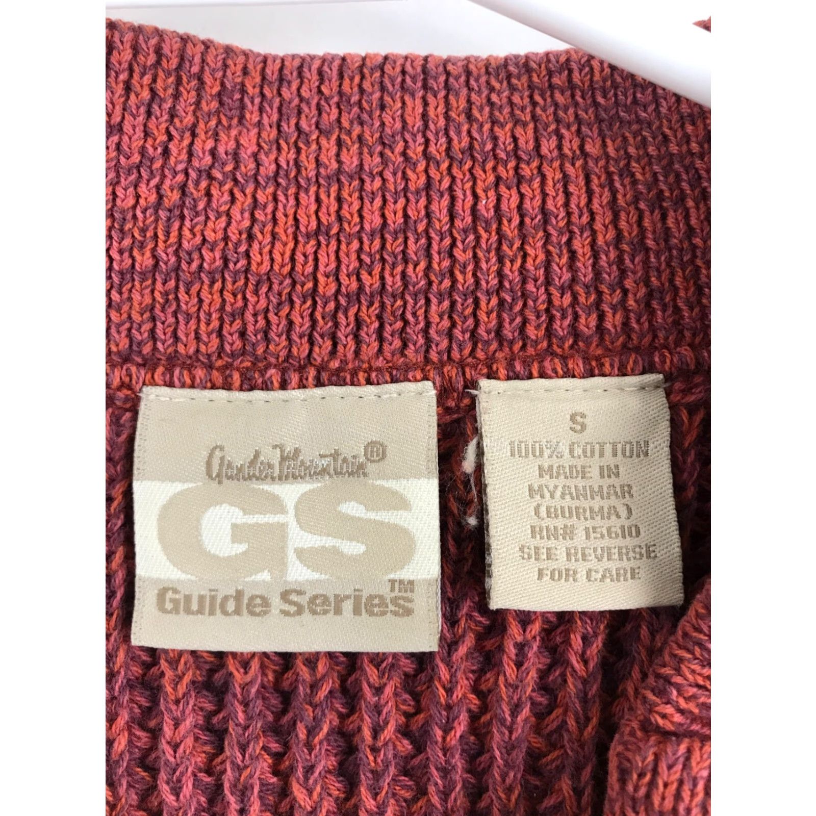 Vintage Guide Series Sweater Women's Small S Pullover Knit Red V-Neck Long Sleeve Burnt Orange Modern Size S / US 4 / IT 40 - 5 Thumbnail