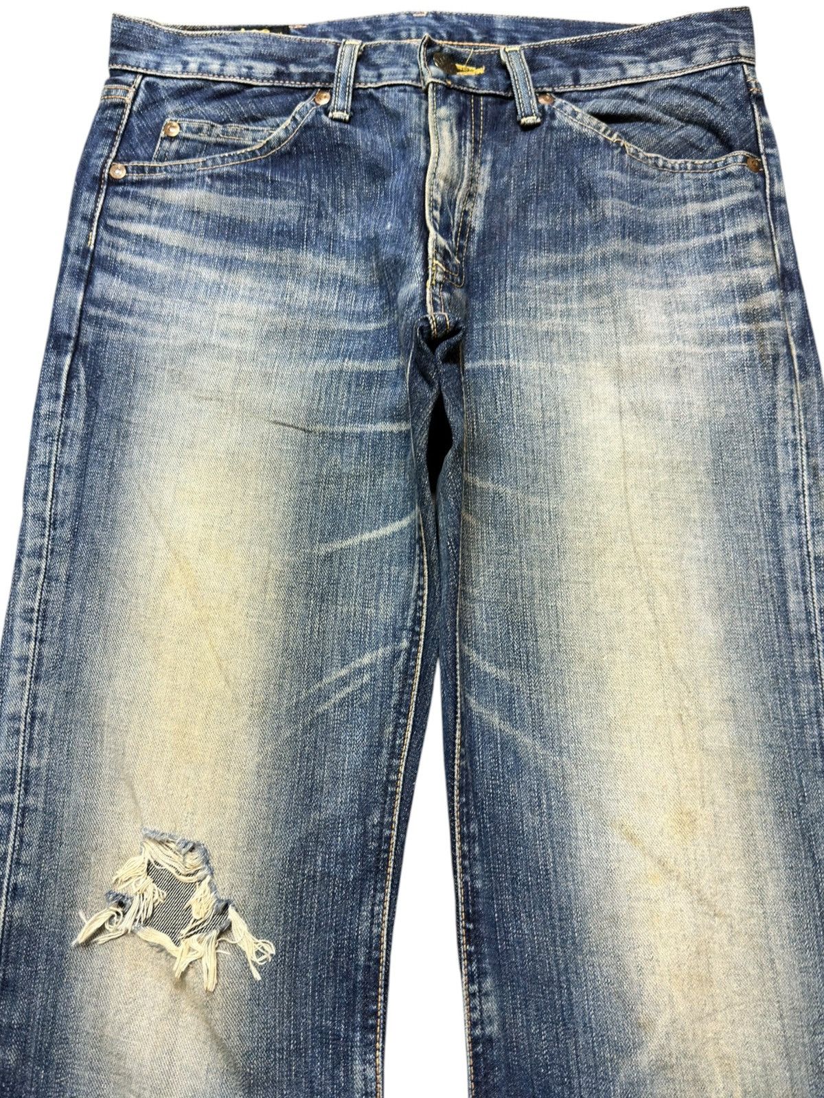Lee Vintage Lee Riders Flare Mudwash Ripped Distressed Denim Size US 30 / EU 46 - 2 Thumbnail