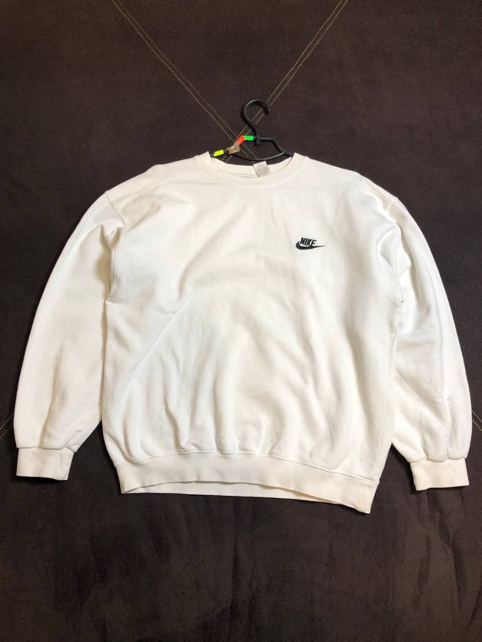 Nike Vintage Nike Crewneck Sweatshirt White basic logo 90s Size US M / EU 48-50 / 2 - 1 Thumbnail
