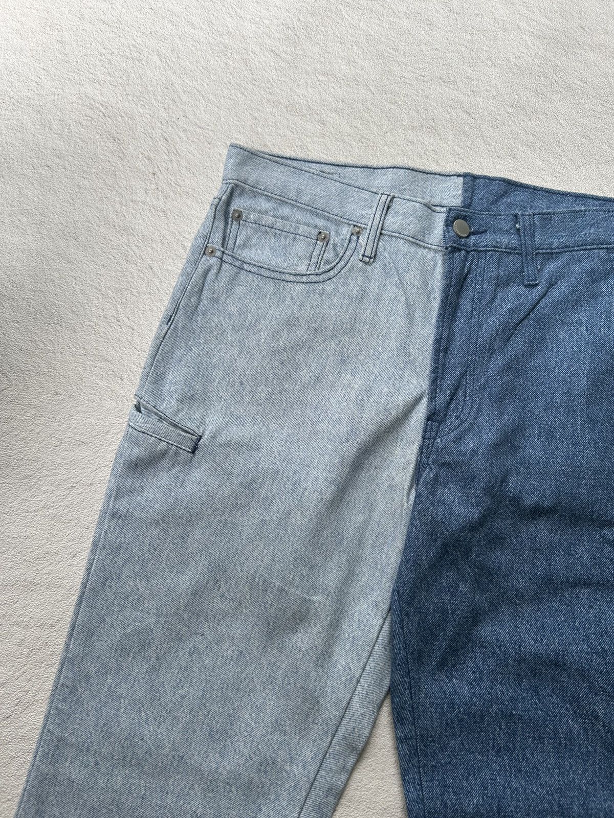 Maison MIHARA YASUHIRO Gu x Miharayasuhiro Two Tone Denim Pants Size US 33 - 2 Thumbnail