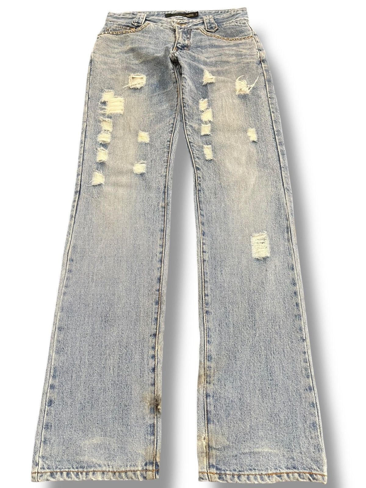 Hysteric Glamour Vintage Schlussel Snake Studded Distressed Denim Size US 30 / EU 46 - 1 Thumbnail