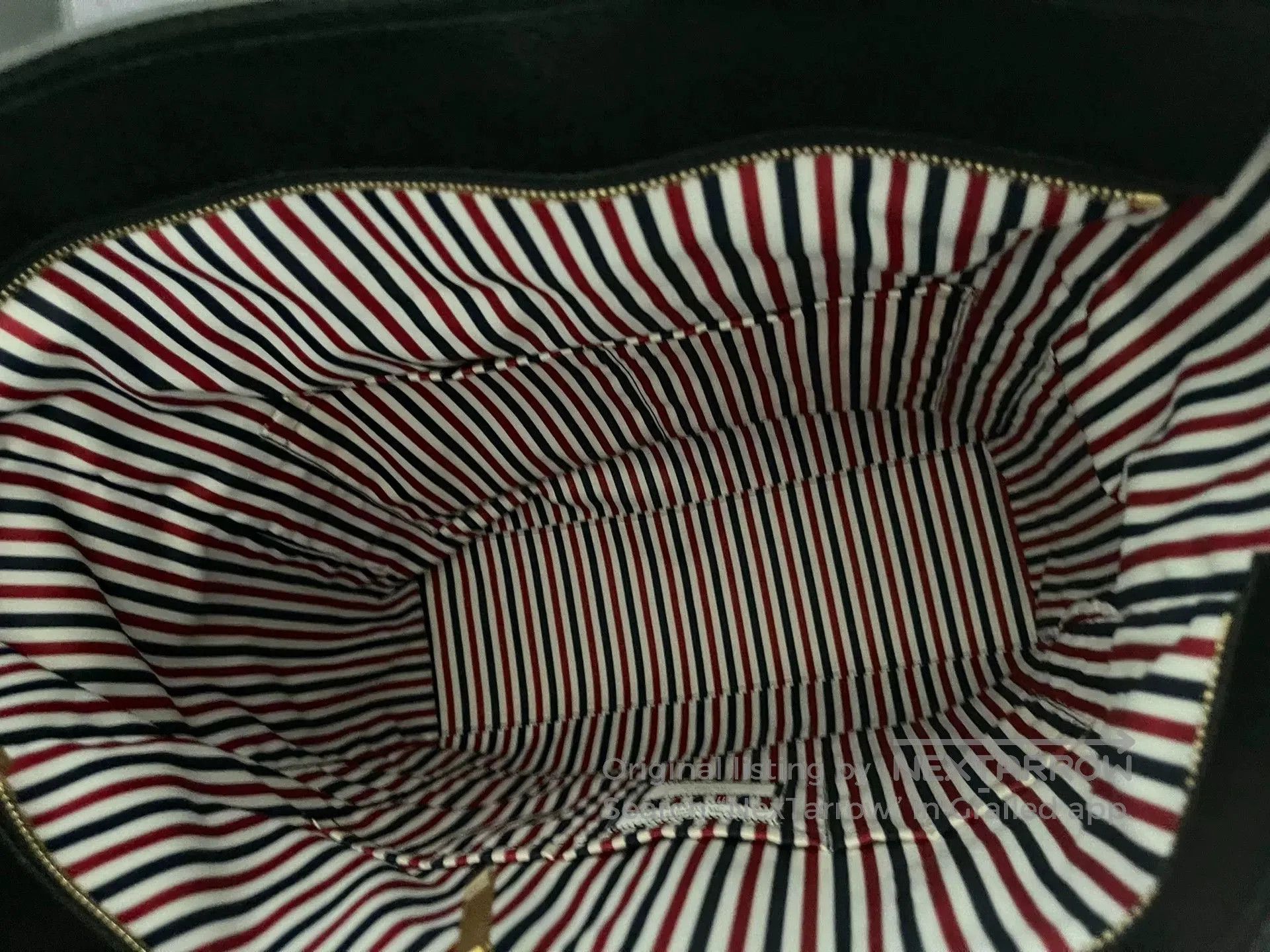 Thom Browne thom browne black tote bag with leather texture. Size ONE SIZE - 4 Thumbnail