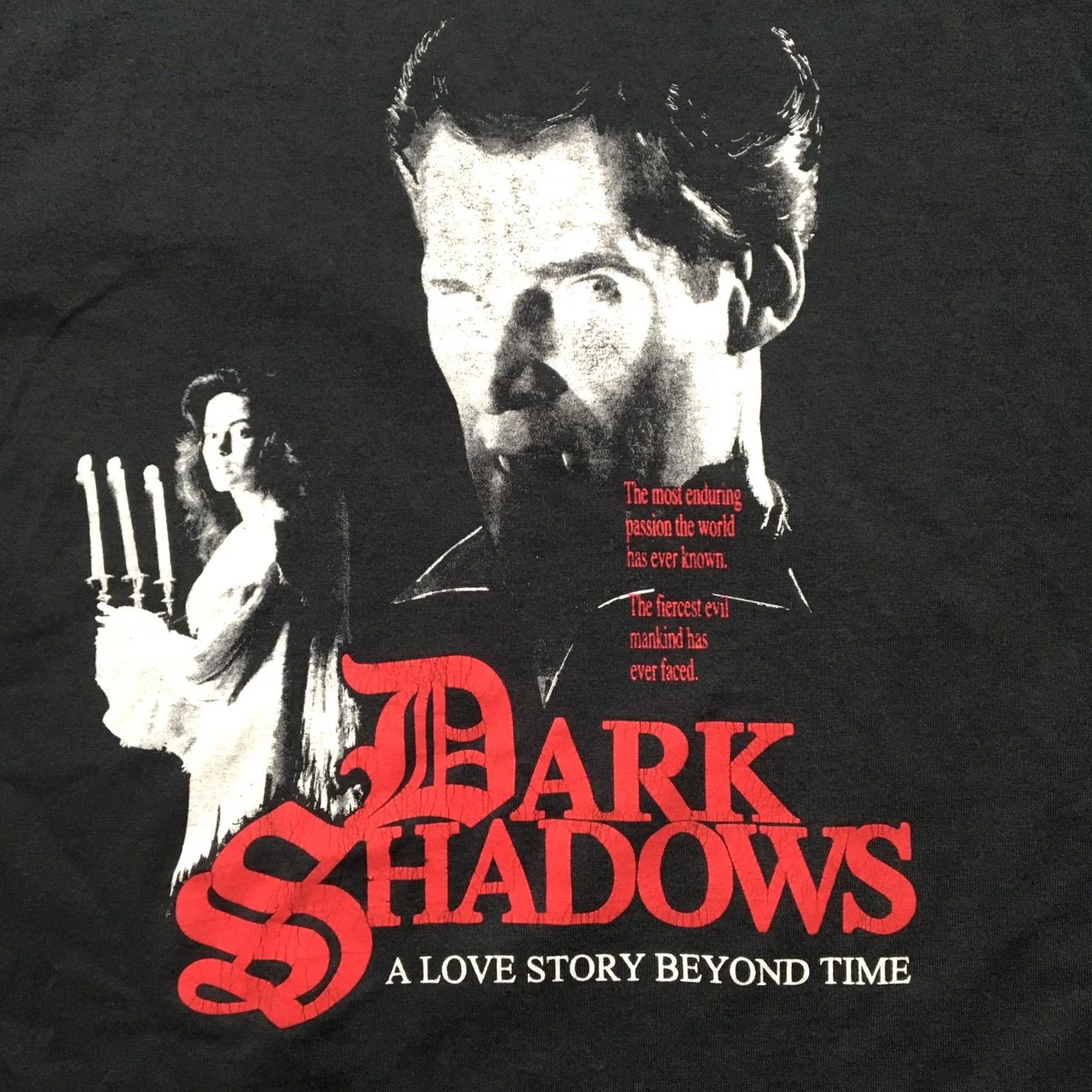 Vintage VINTAGE Dark Shadows Shirt Mens 2XL Black Horror TV Graphic Made in USA 90s Size US XXL / EU 58 / 5 - 3 Thumbnail