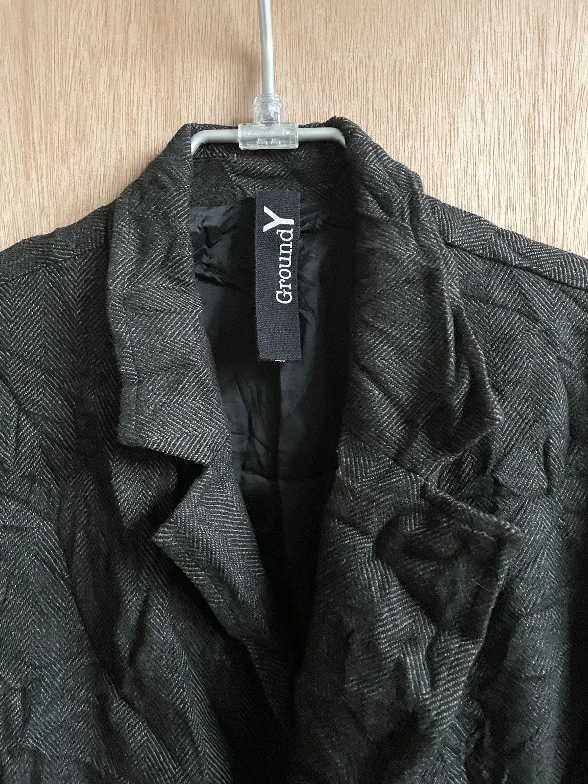 Yohji Yamamoto yohji yamamoto ground y wrinkle blazer jacket Size US L / EU 52-54 / 3 - 3 Thumbnail