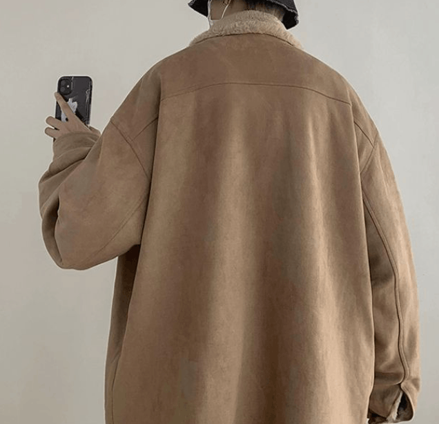 Japanese Brand American retro khaki high street thick fleece jacket y2k Size US L / EU 52-54 / 3 - 3 Thumbnail