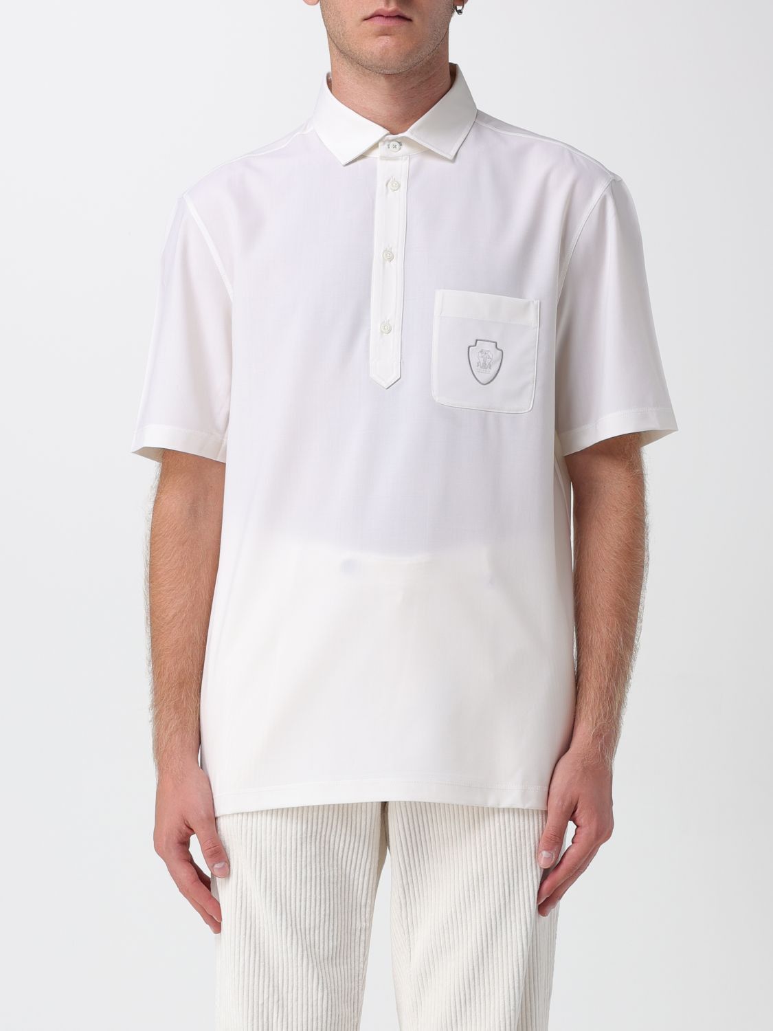 Brunello Cucinelli Polo Shirt Men White
