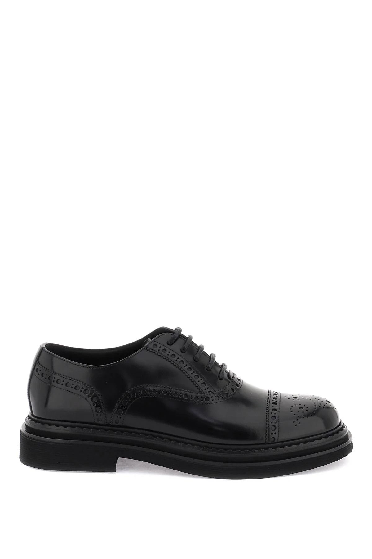 Dolce & Gabbana o1s22i1n0225 Leather Oxford Lace-up Shoes in Black Size US 8 / EU 41 - 1 Thumbnail