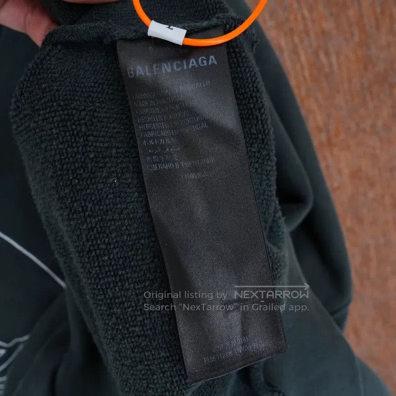 Balenciaga Balenciaga Logo Printed Hooded Long Sleeve Sweatshirt Size US L / EU 52-54 / 3 - 5 Thumbnail