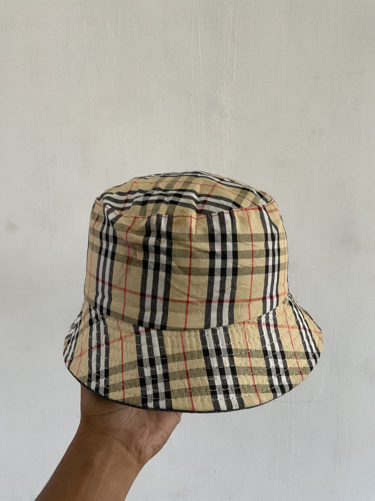 Japanese Brand Reversible Denim Designer inspired Burberry Hat Size ONE SIZE - 8 Thumbnail