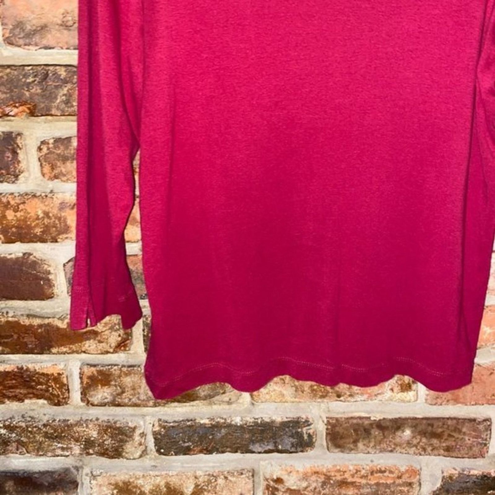 Other Rafaella Burgundy Red 3/4 Sleeve Blouse Women's Size Large Size L / US 10 / IT 46 - 3 Thumbnail