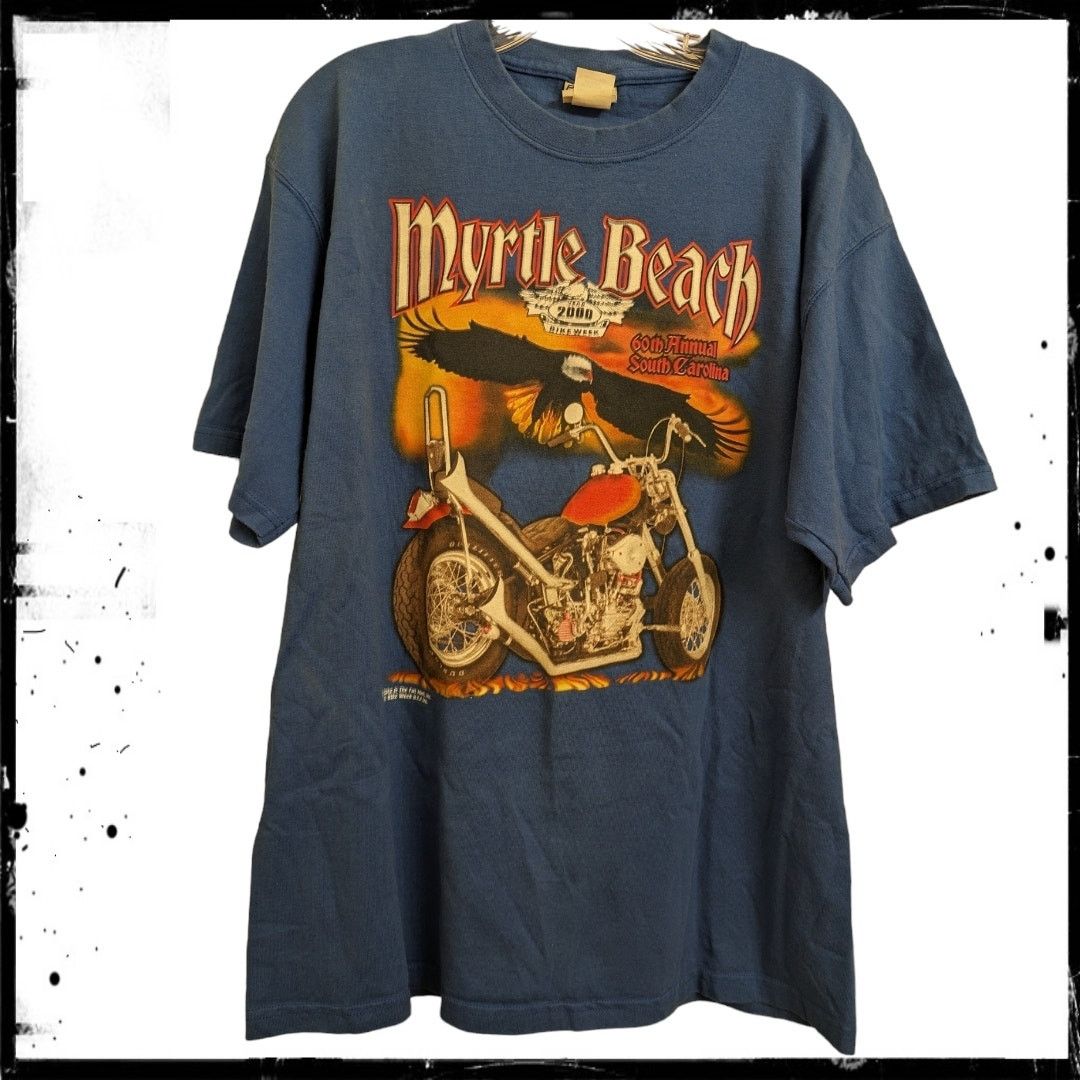Harley Davidson × Vintage Vintage Y2K Myrtle Beach 60th Motorcycle Bike Rally May 2000 Size US L / EU 52-54 / 3 - 1 Thumbnail