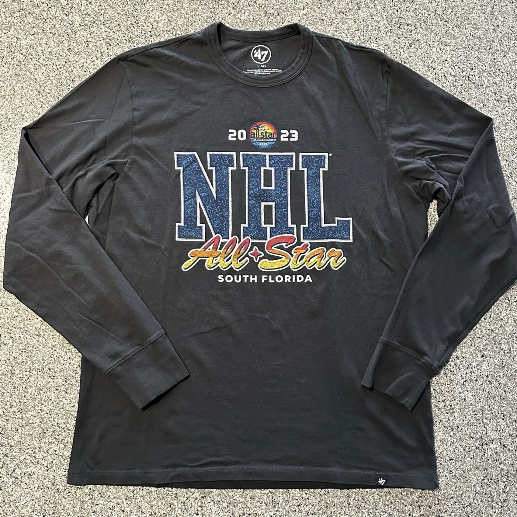 47 47' Brand NHL All Star Long Sleeve Shirt Mens L Gray Cotton Shirt Size US L / EU 52-54 / 3 - 2 Thumbnail