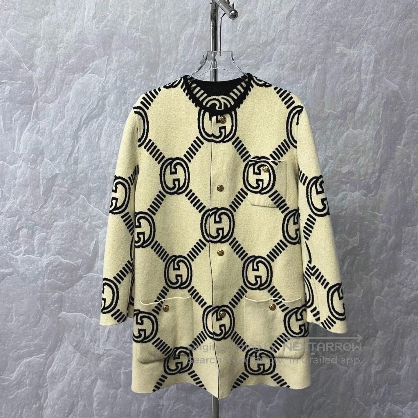 Gucci gucci double g monogram reversible coat. Size L / US 10 / IT 46 - 1 Thumbnail
