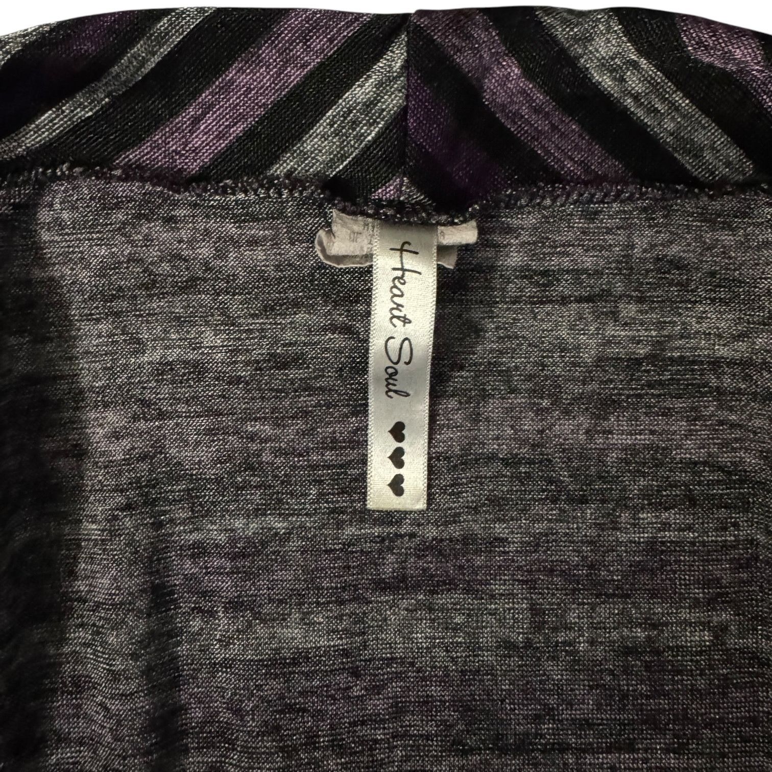 Other Heart Soul Short Sleeve Purple Silver Striped Cardigan Med Size M / US 6-8 / IT 42-44 - 2 Thumbnail