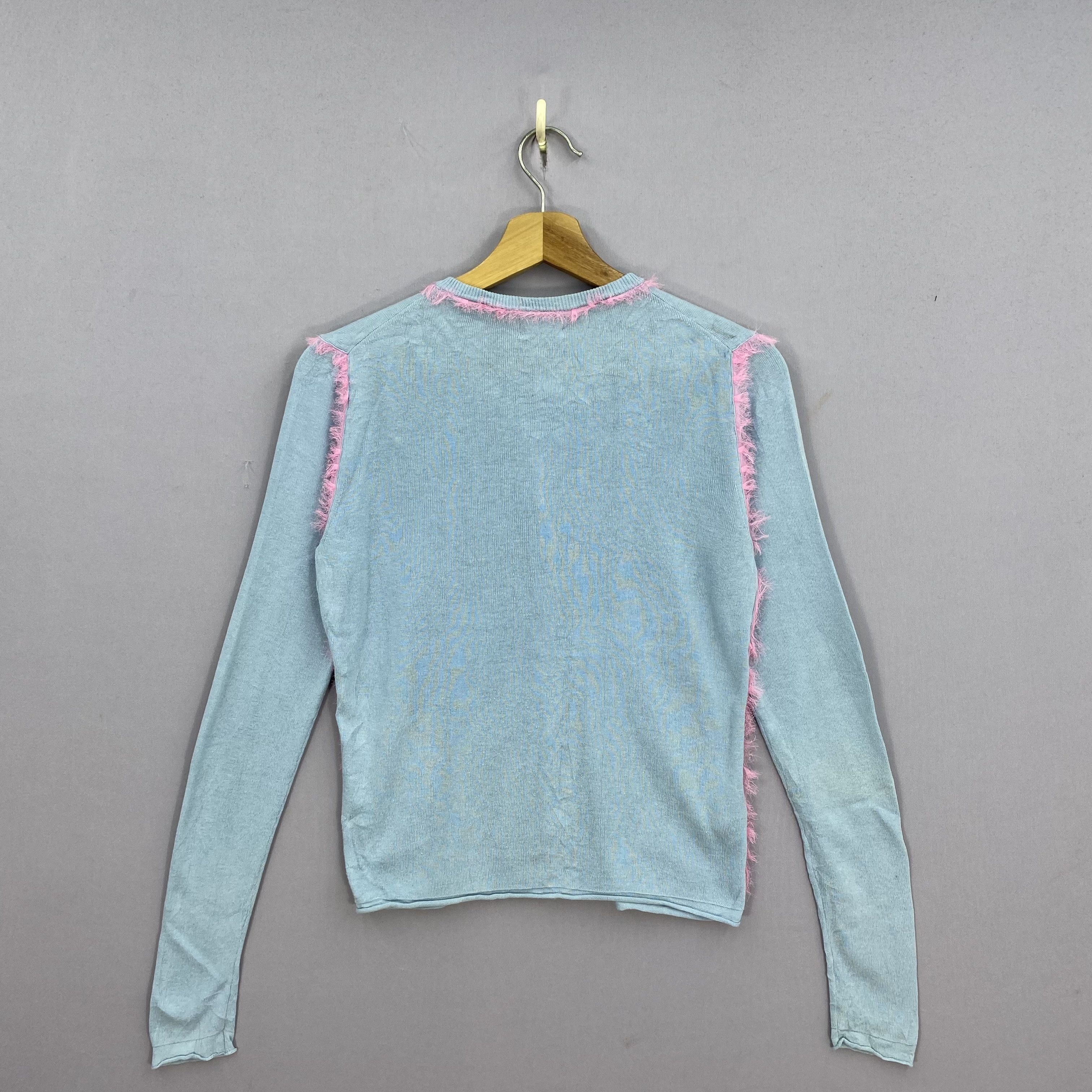 Paul Smith Vintage Y2K Paul Smith Knit Cardigan Sweater Fuzzy Trim Size XS / US 0-2 / IT 36-38 - 3 Thumbnail