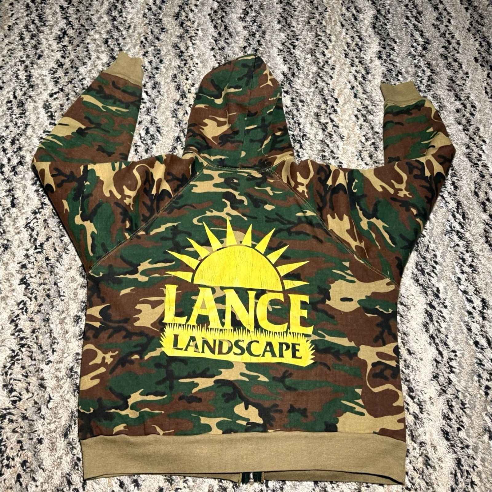 Rothco VINTAGE Rothco Hoodie Full Zip Duck Camo Thermal Lined Double Face Green Mens L 90s Hunting Style Mens Size US L / EU 52-54 / 3 - 5 Thumbnail