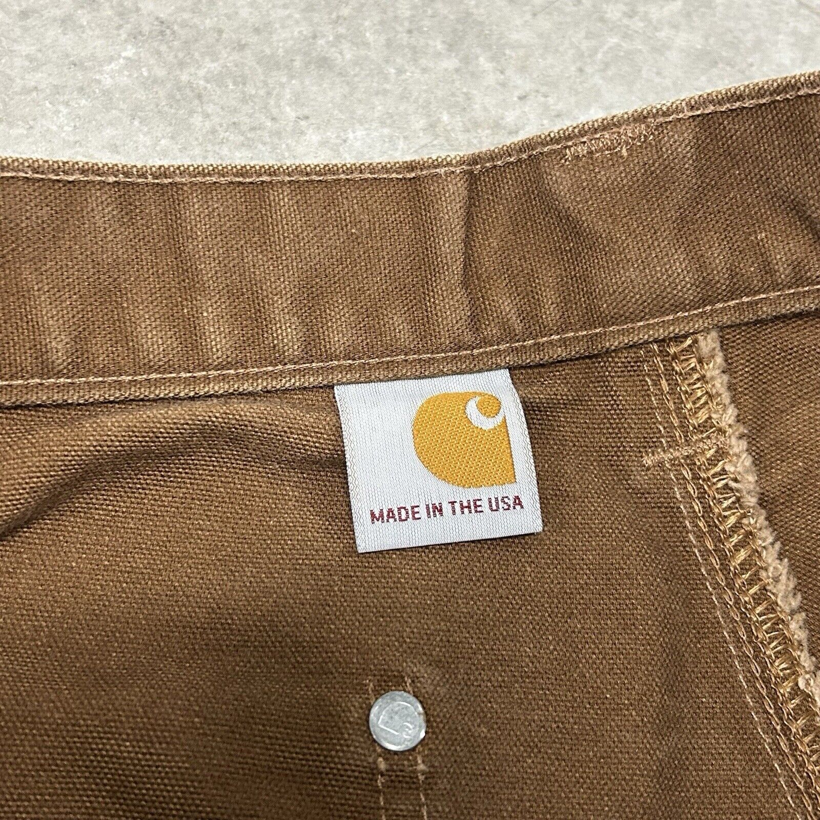 Carhartt × Vintage Vintage 50s Carhartt Double Knee Brown Canvas Pants RARE Size US 36 / EU 52 - 6 Thumbnail